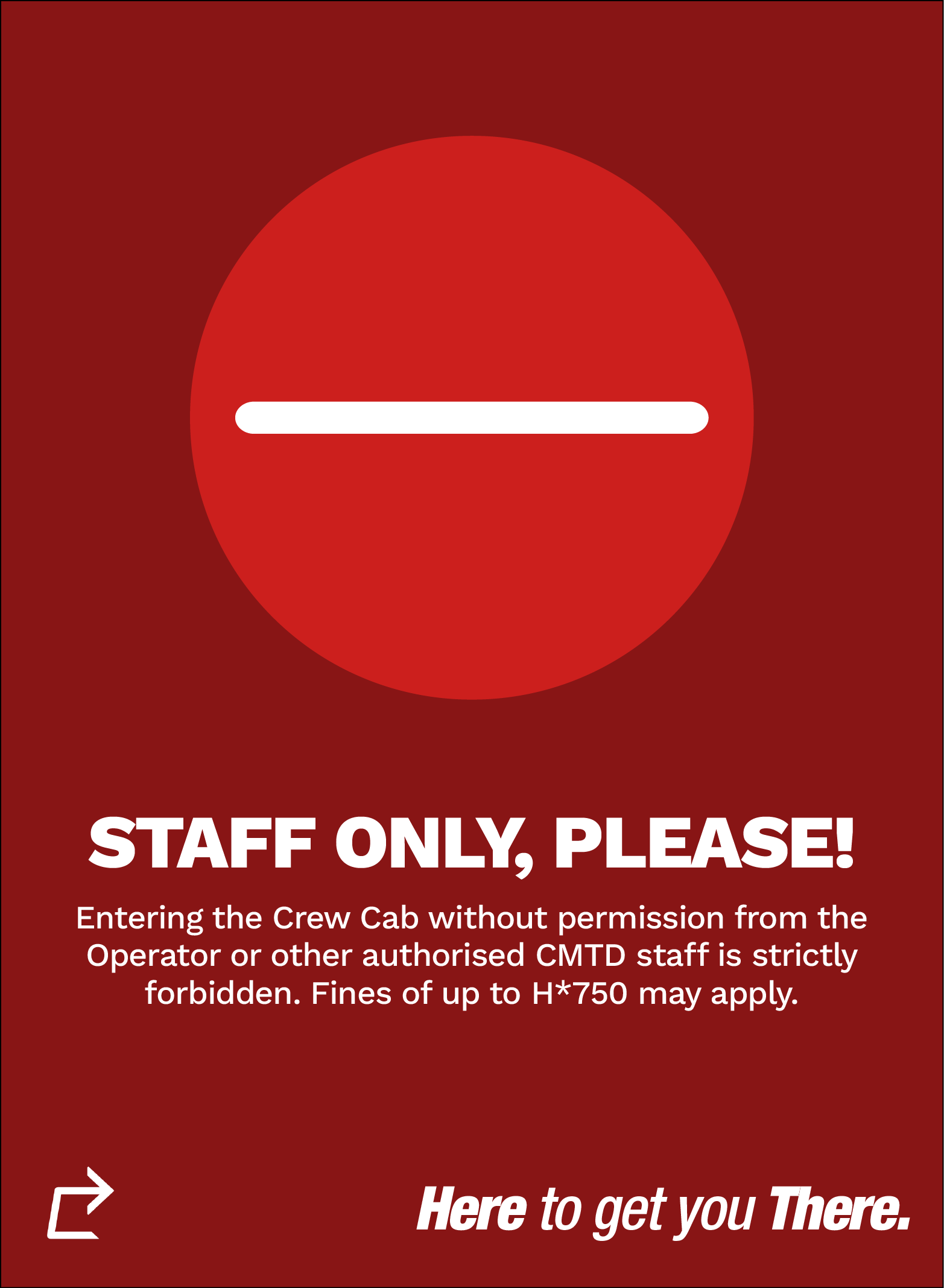 Staff only sticker
