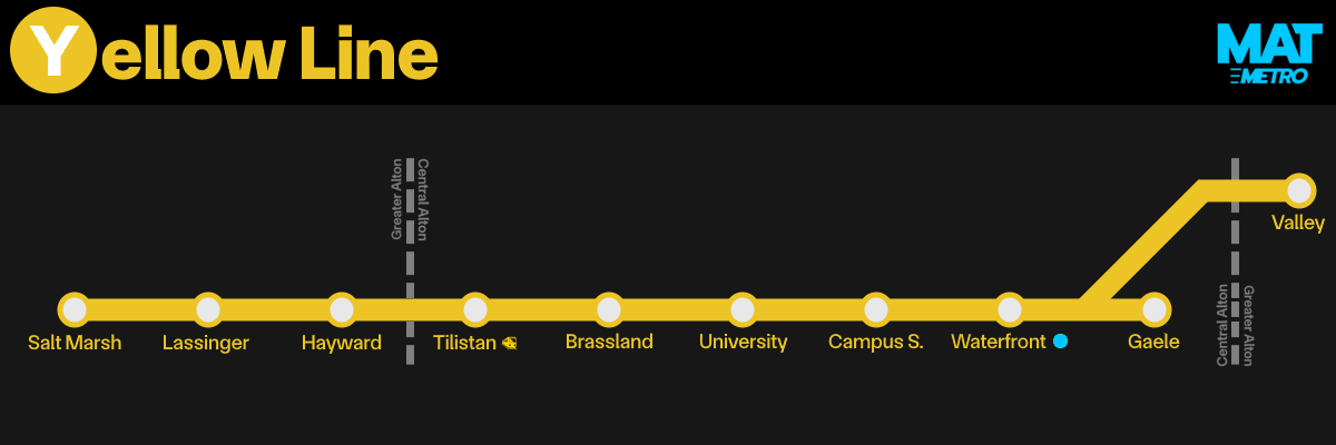 metropolitan-alton-transit yellow line stripmap